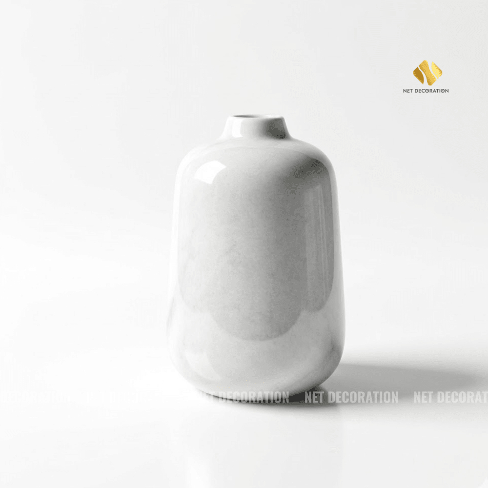Medium Round Gourd Vase (White)