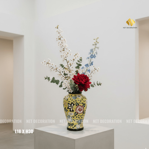 Yellow Ceramic Jar - Image 2