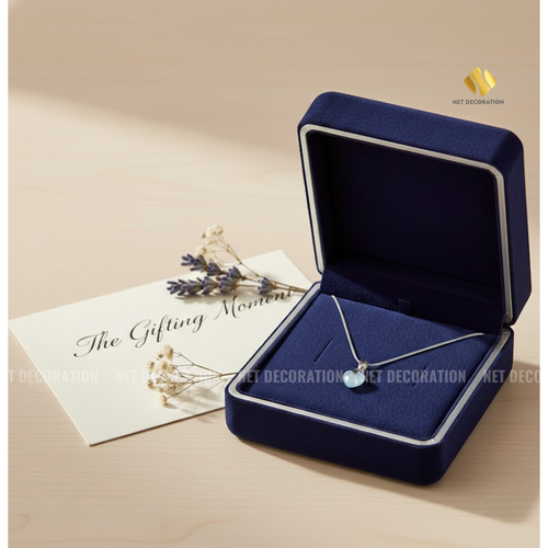 Dây Chuyền Trái Tim ( Xanh Aquamarine) - Ảnh 4