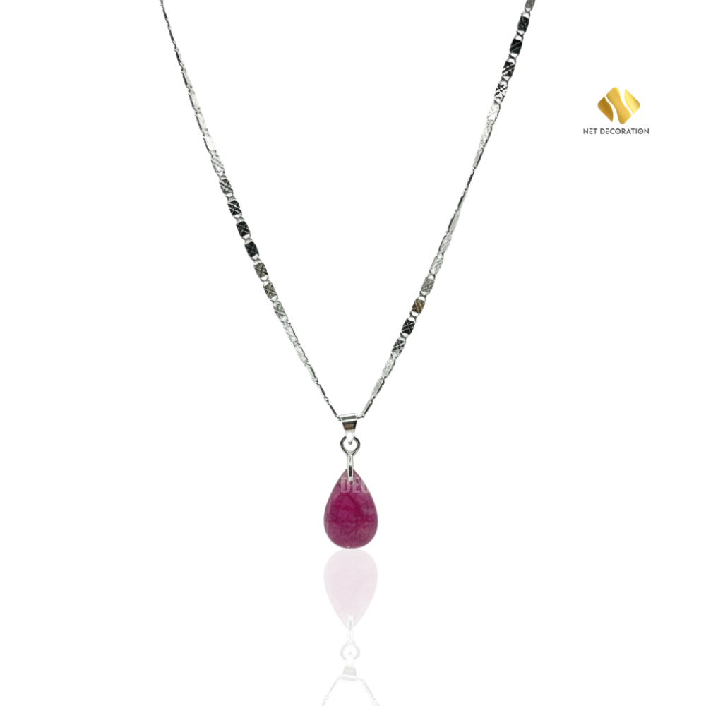 Premium Ruby Teardrop Necklace