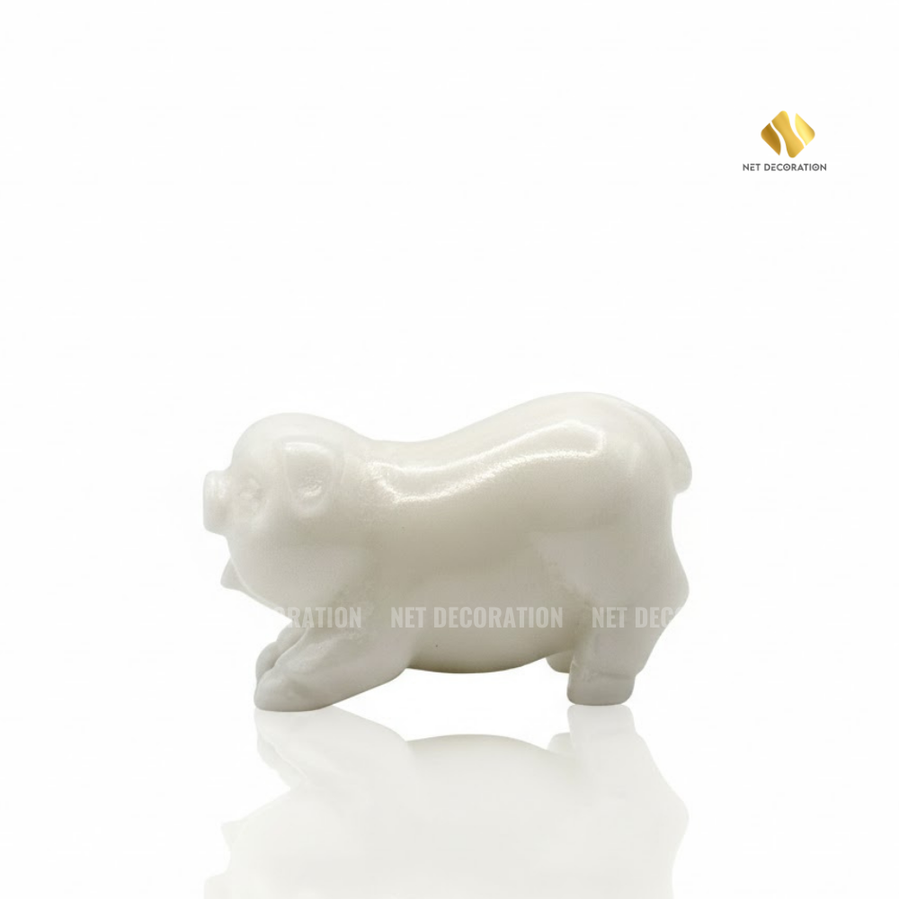 Mini Mascot Pig (White Marble)