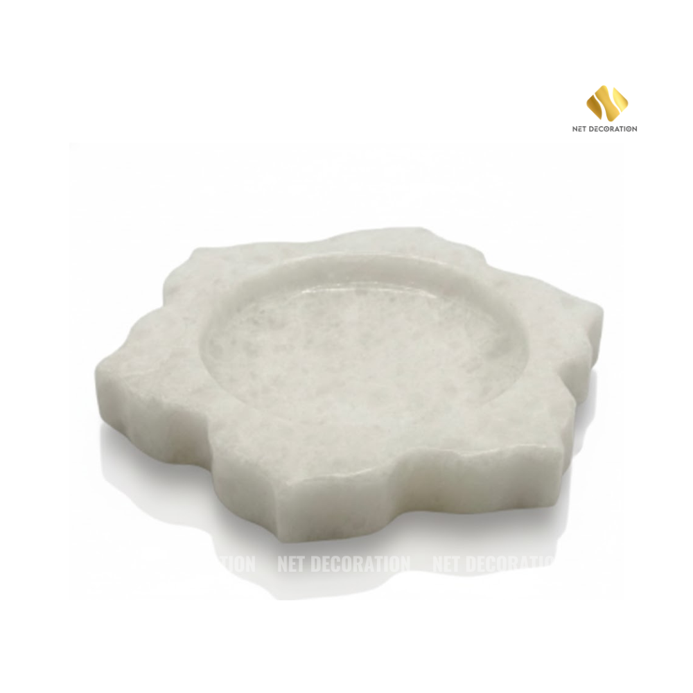 White Floral Stone Coaster