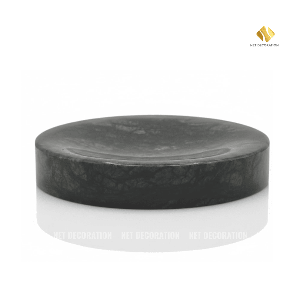 Black Round Stone Coaster
