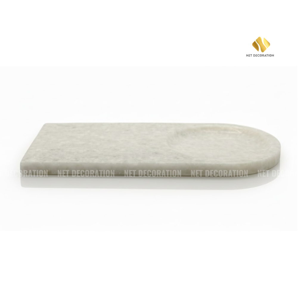 White Rectangular Stone Coaster