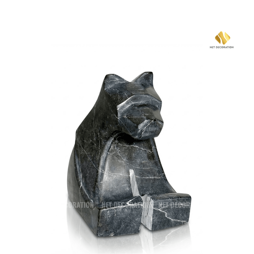 Bear Stone Bookends (Black)
