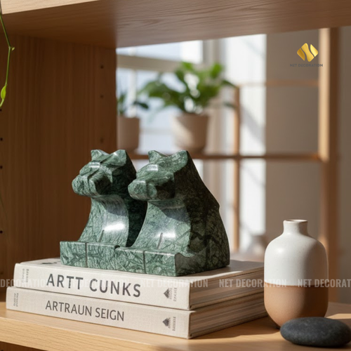 Bear Stone Bookends (Green) - Image 4