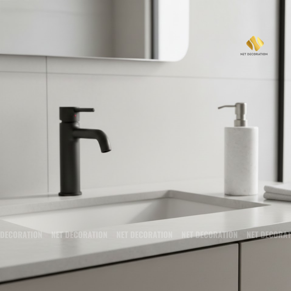 Round Stone Soap Dispenser (White L1) - Image 4