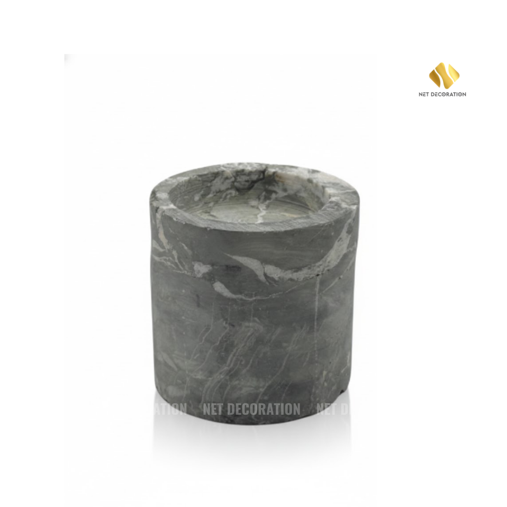 Greay Sand Stone Candle Holder
