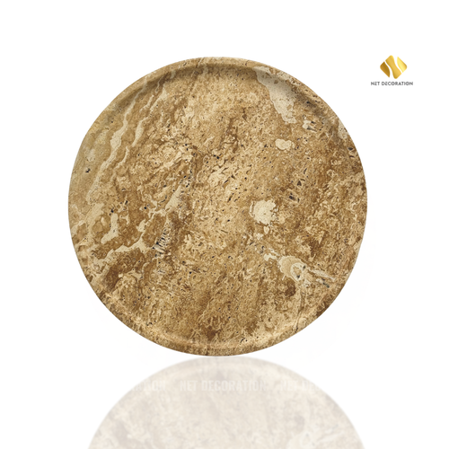 Rimless Round Plate (Travertine)