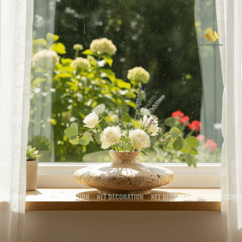 Travertine Short Vase - Image 4