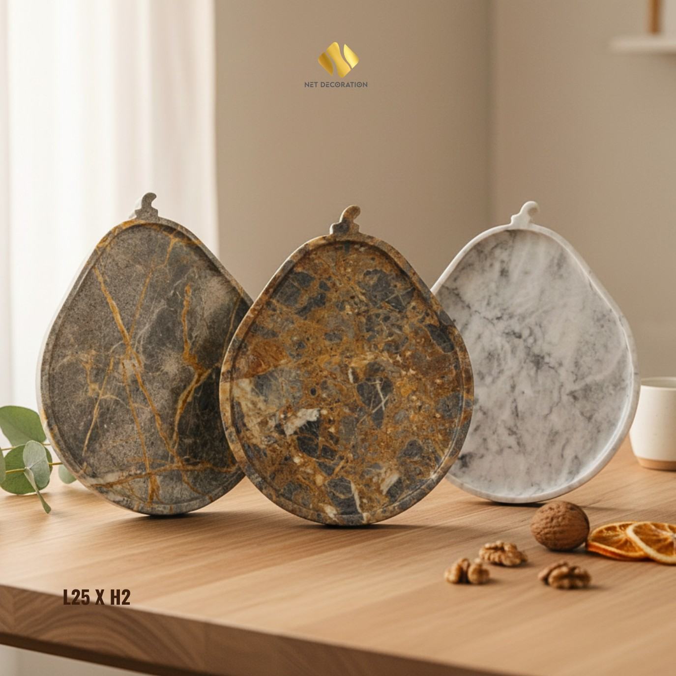Natural Stone Pear Plate - Ảnh 2