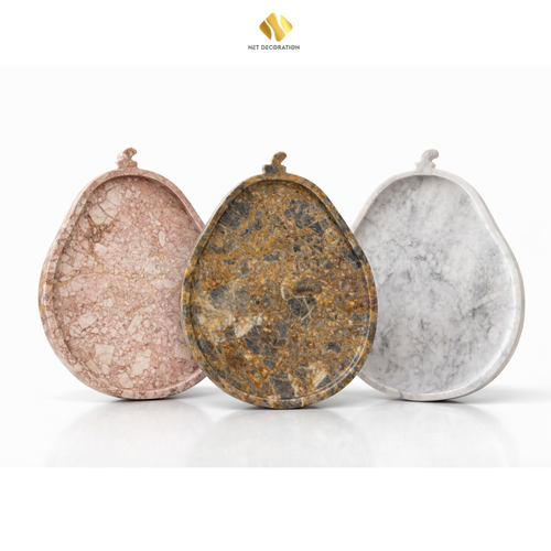 Natural Stone Pear Plate