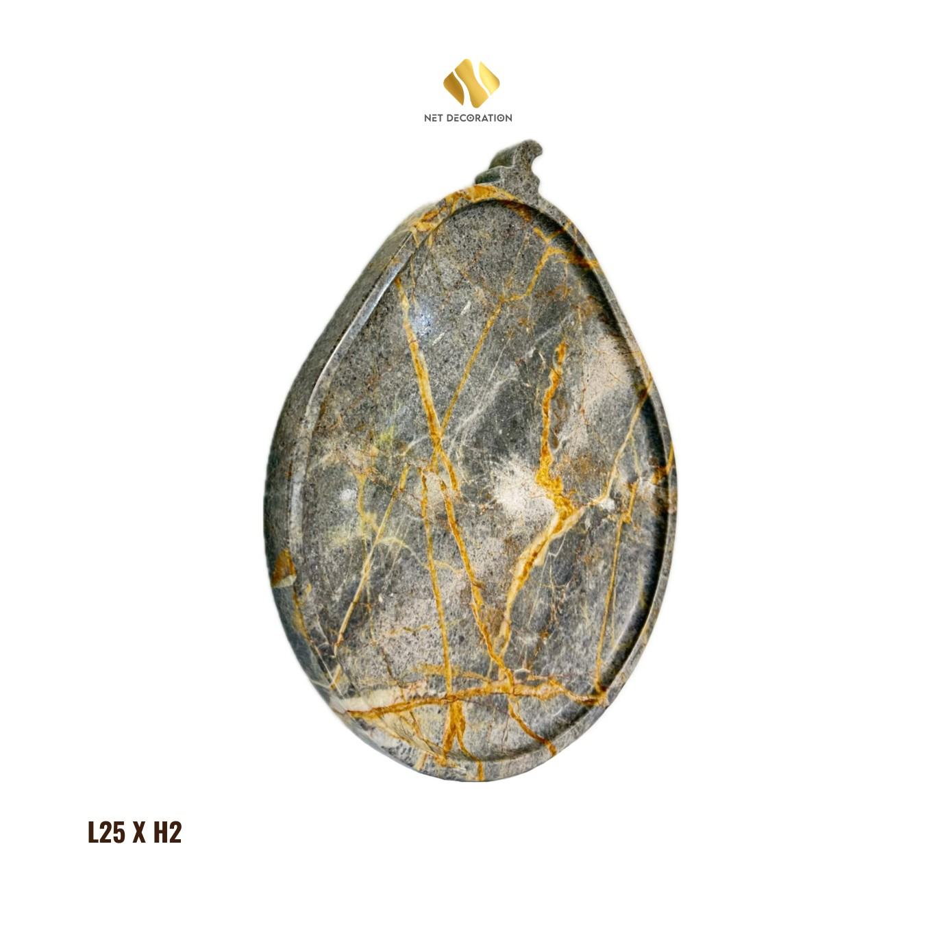 Natural Stone Pear Plate - Ảnh 5
