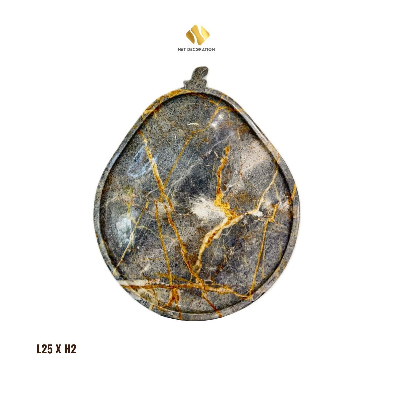 Natural Stone Pear Plate - Ảnh 4