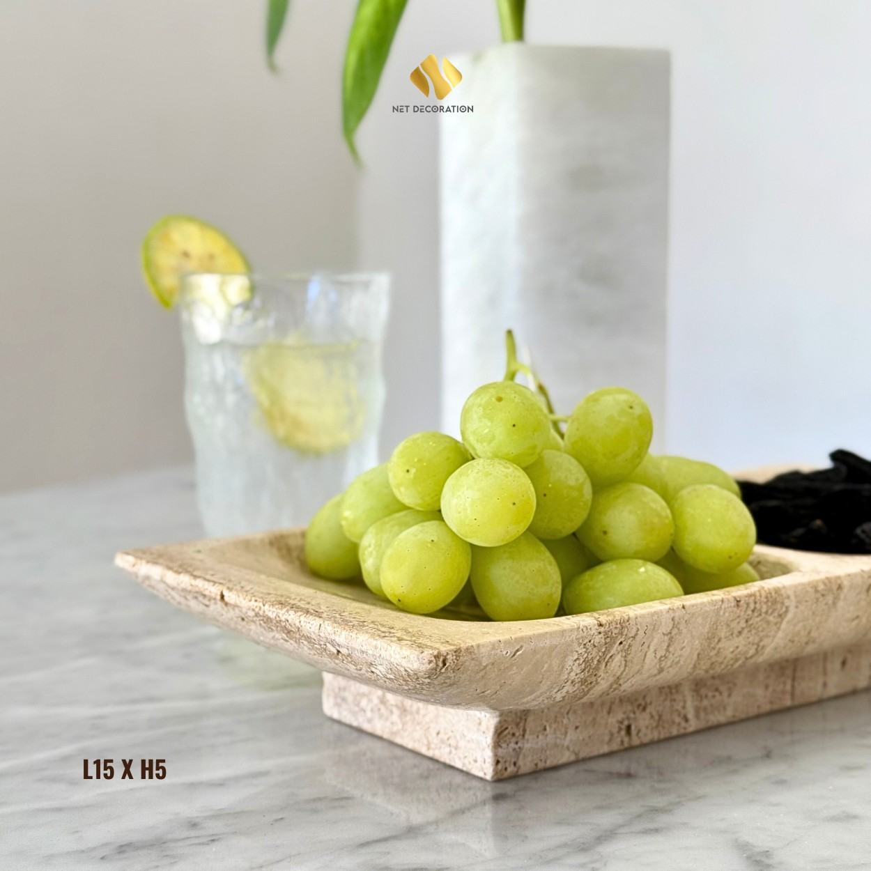 Two-Compartment Plate (Travertine) - Image 6