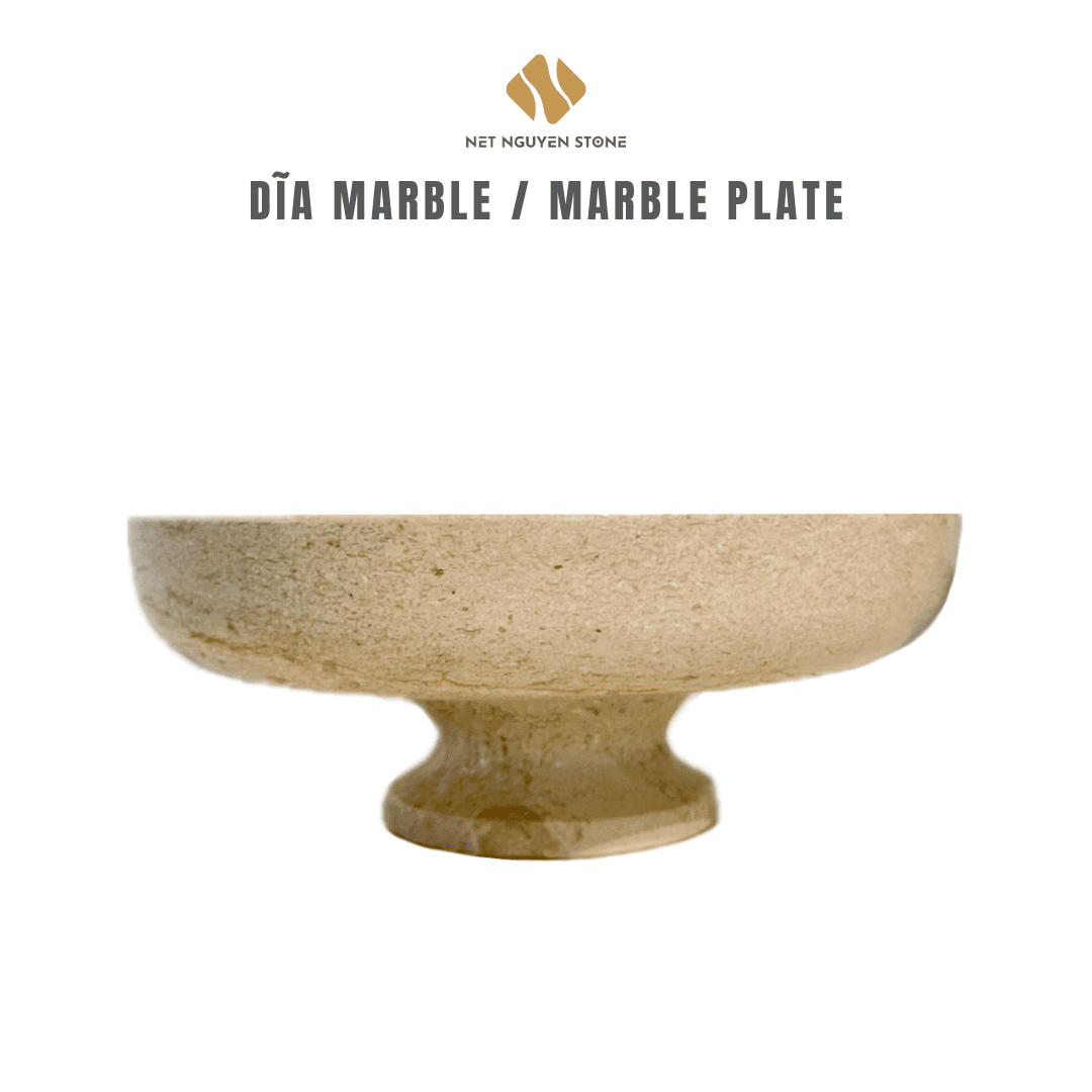 High Base Round Plate (Indonesian Gold)
