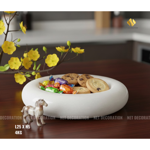 Thick Bottom Round Plate (White) (Small) - Image 2