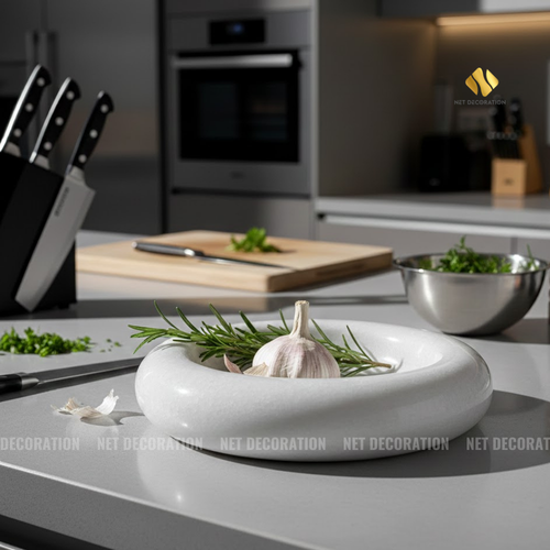 Thick Bottom Round Plate (White) (Small) - Image 3