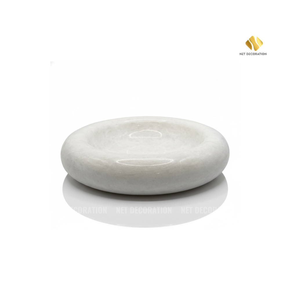 Thick Bottom Round Plate (White) (Large)