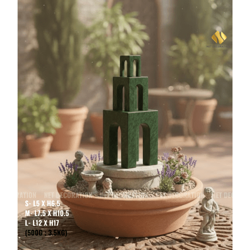 Green Marble Arched Stool - Image 4