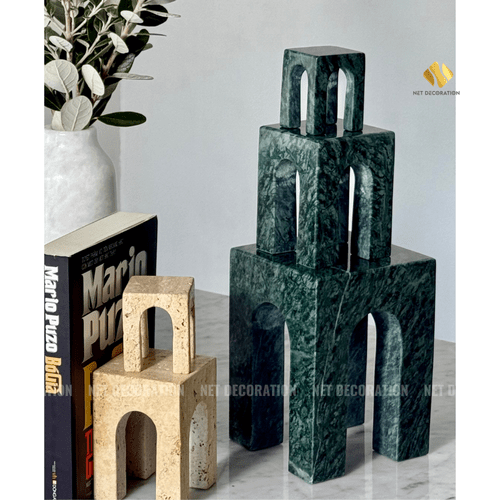 Green Marble Arched Stool - Image 2