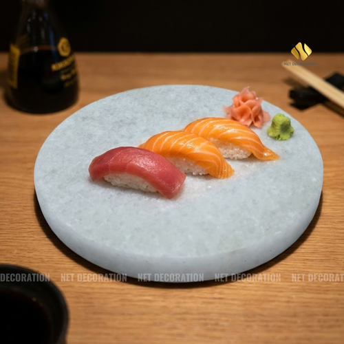 Thick Round Stone Board (White) - Image 3