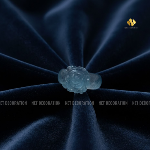 Nhẫn Hoa Mẫu Đơn (Aquamarine) - Ảnh 2