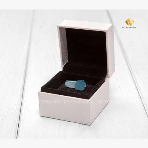 Nhẫn Hoa Mẫu Đơn (Aquamarine) - Ảnh 3