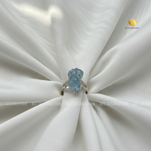 Nhẫn Bạc Tỳ Hưu (Aquamarine) - Ảnh 2