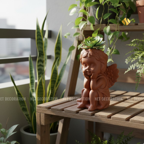 Gốm Thiên Thần Chống Cằm - Ảnh 3