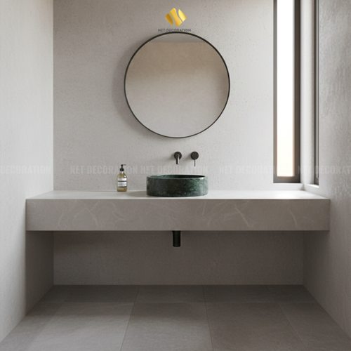 Round Natural Stone Basin – Green - Image 4