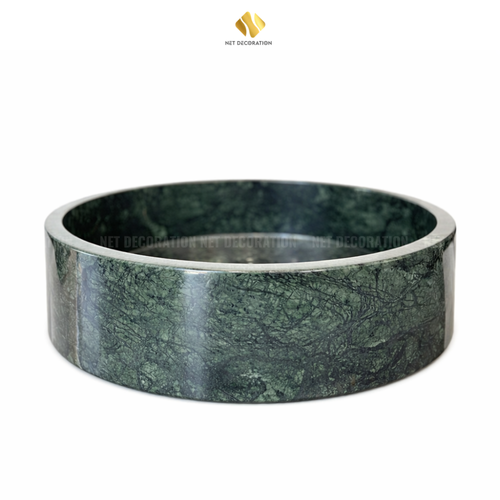 Round Natural Stone Basin – Green
