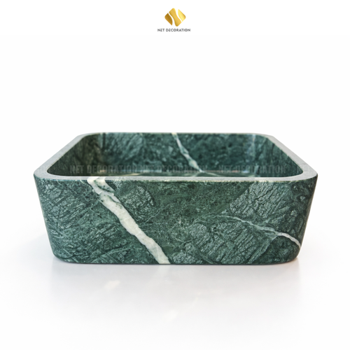 Square Natural Stone Basin – Green