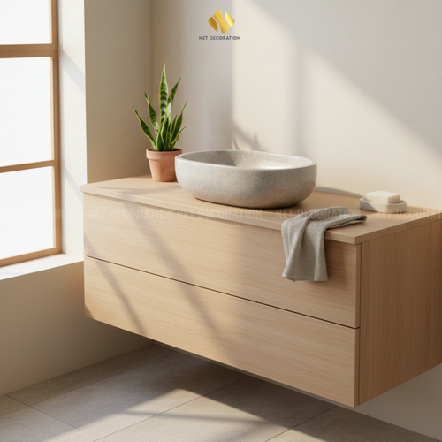 Oval Natural Stone Basin – White - Image 3