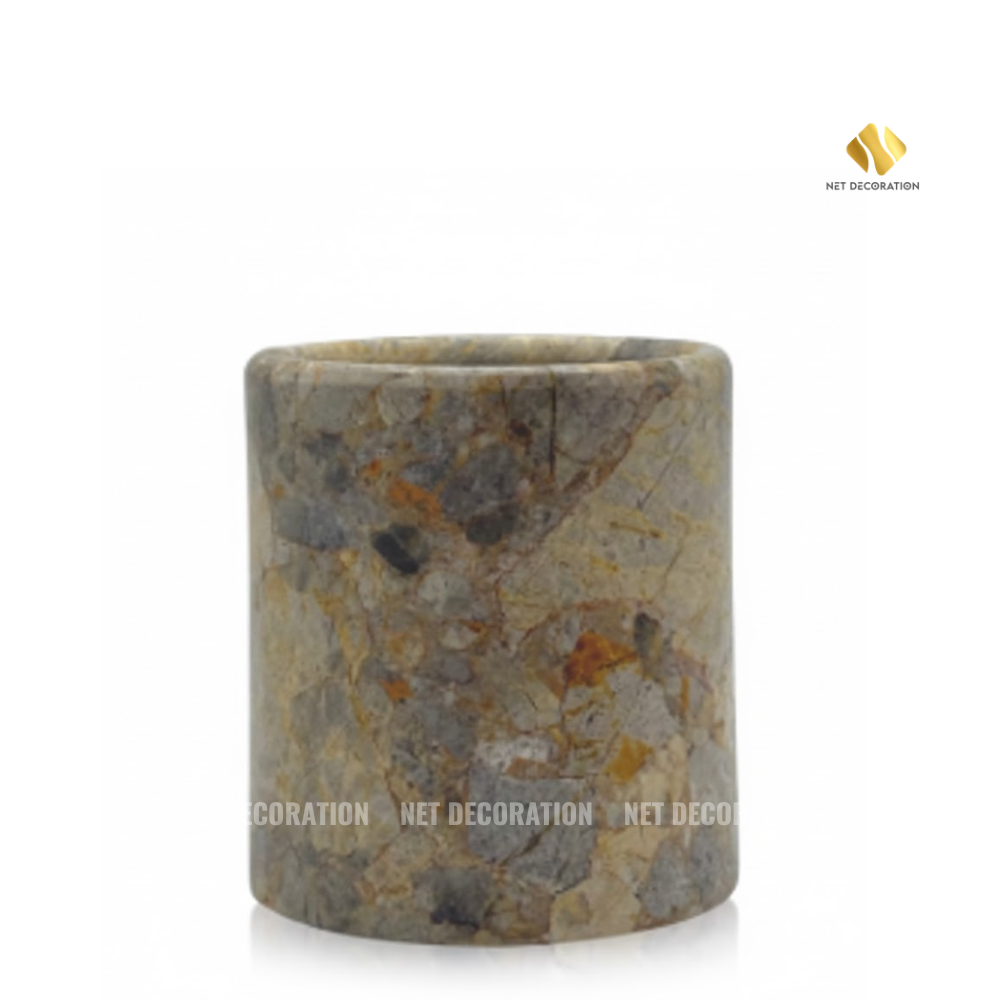 Yellow Natural Marble Cup