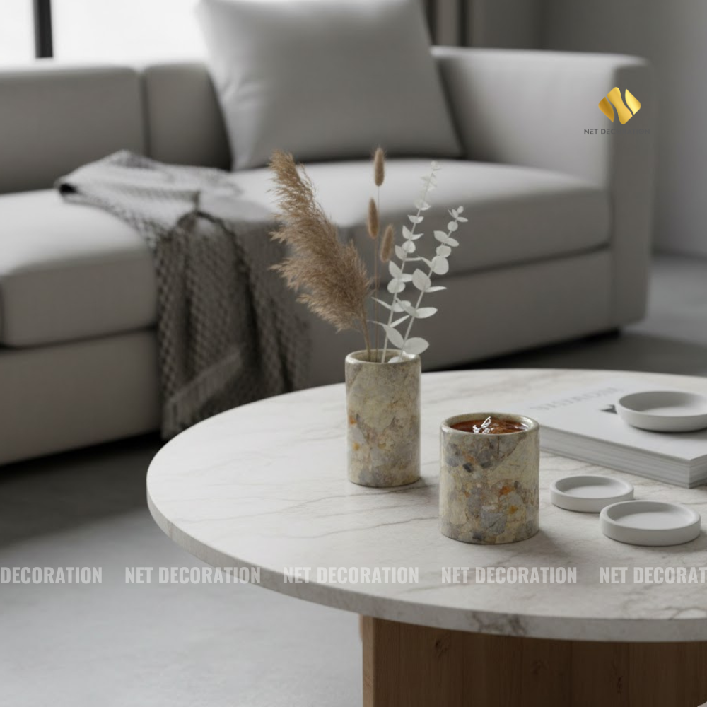 Yellow Natural Marble Cup - Image 3