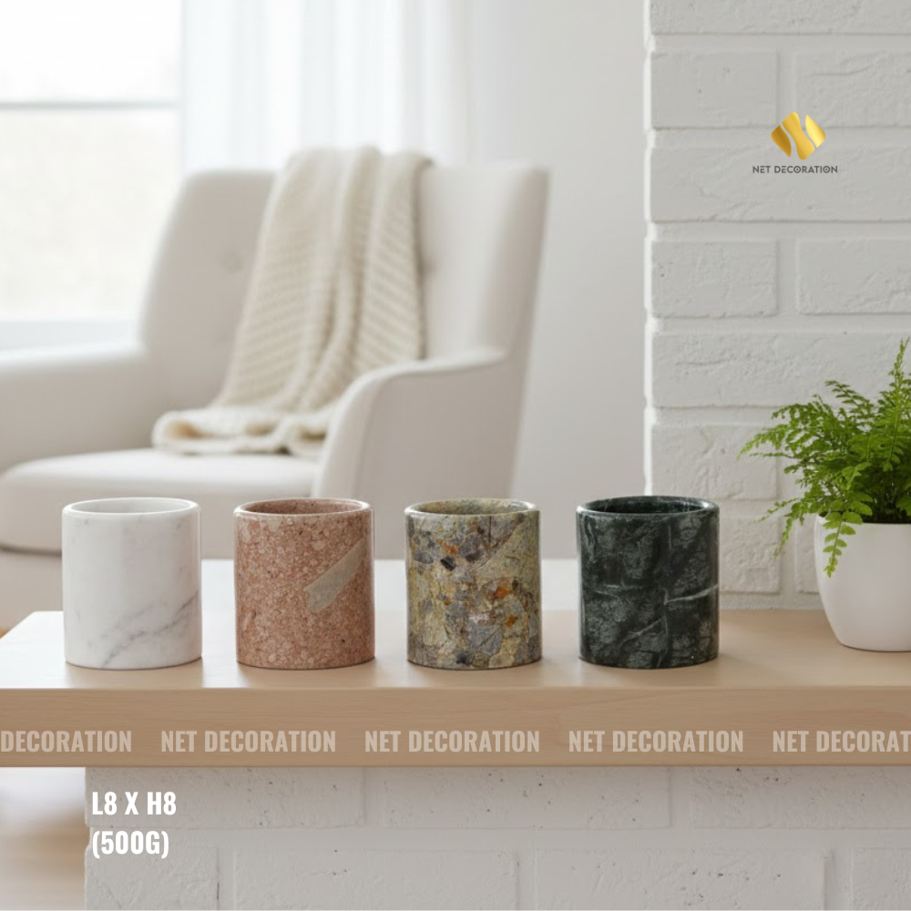 Yellow Natural Marble Cup - Image 2