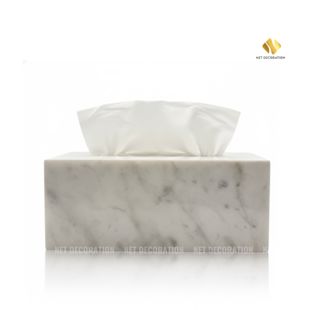 Marble Tissue Box (Italian White)